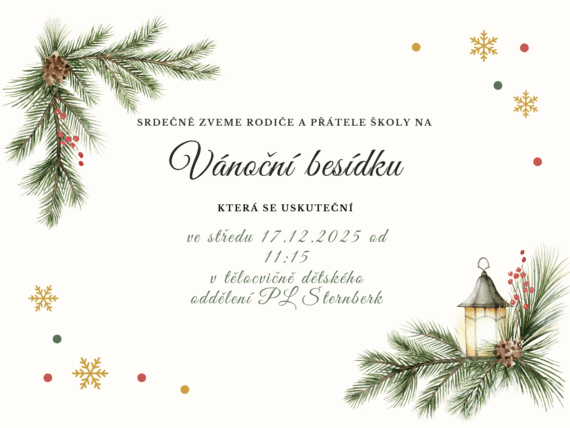 Pozvánka na vánoční besídku